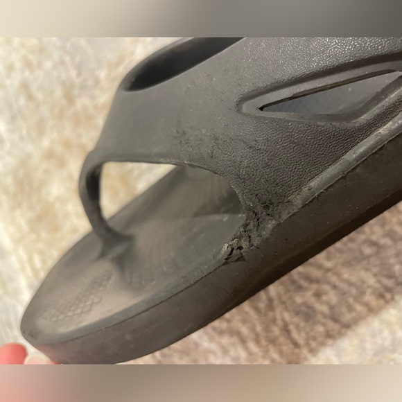 Oofos OOriginal Sandals Black M1O W12 Recovery Footwear Flip Flop Unisex - Picture 8 of 8